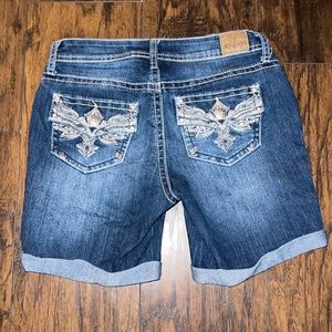 Love Indigo Denim Biker Shorts